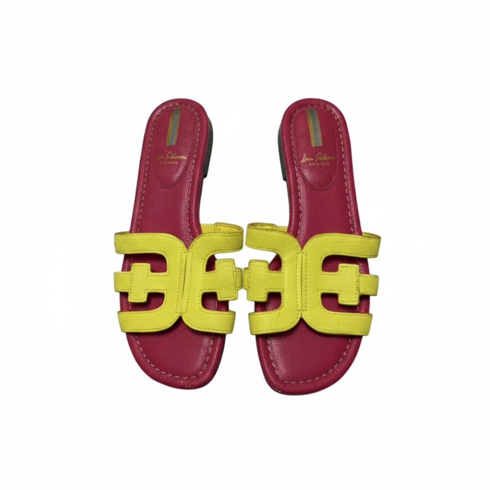 Vibrant Yellow and Red Women's Sandals